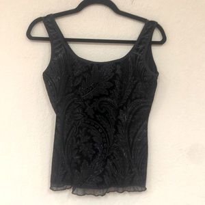 J.T.B gothic paisley glitter embellished scoop top L